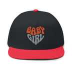 Baby Girl Flat Bill Cap with Embroidery