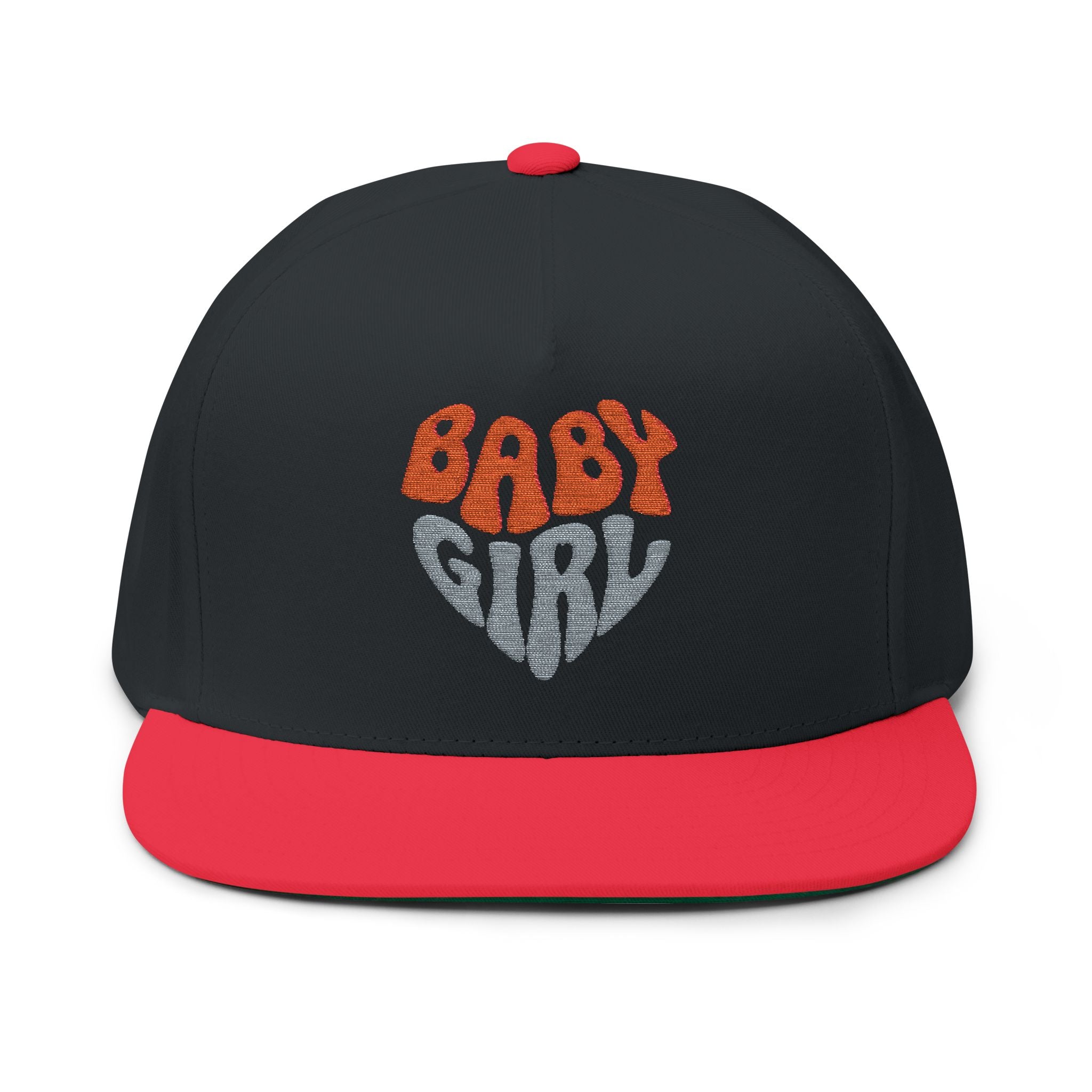 Baby Girl Flat Bill Cap with Embroidery