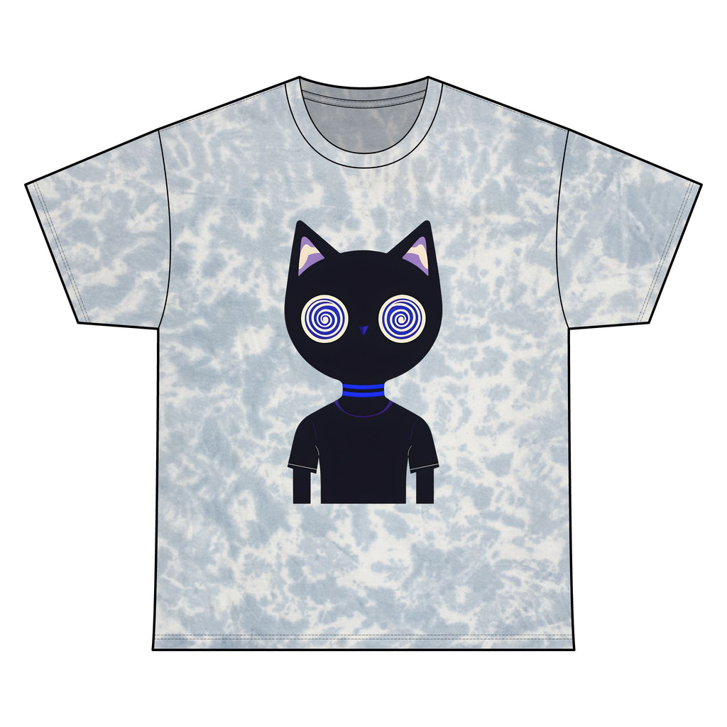 Colorful Tie Dye Cat Graphic Tee