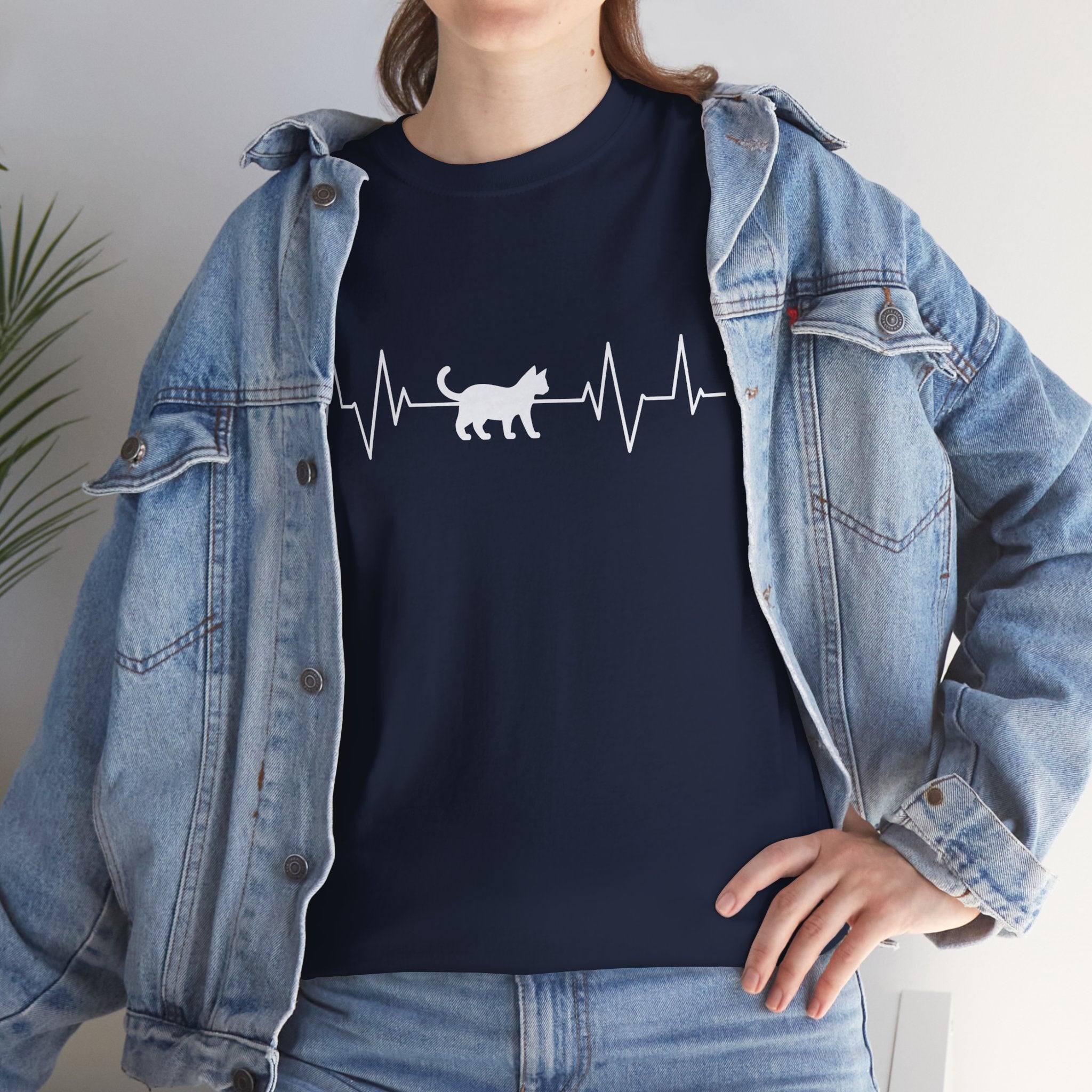 White Cat Heartbeat Tee