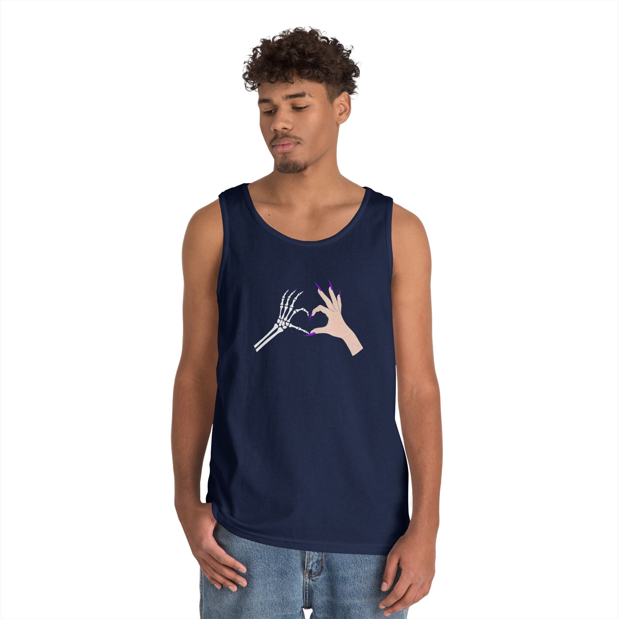 Skeleton Hand Heart Tank