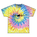 Black Cat Heartbeat Tie-Dye Tee