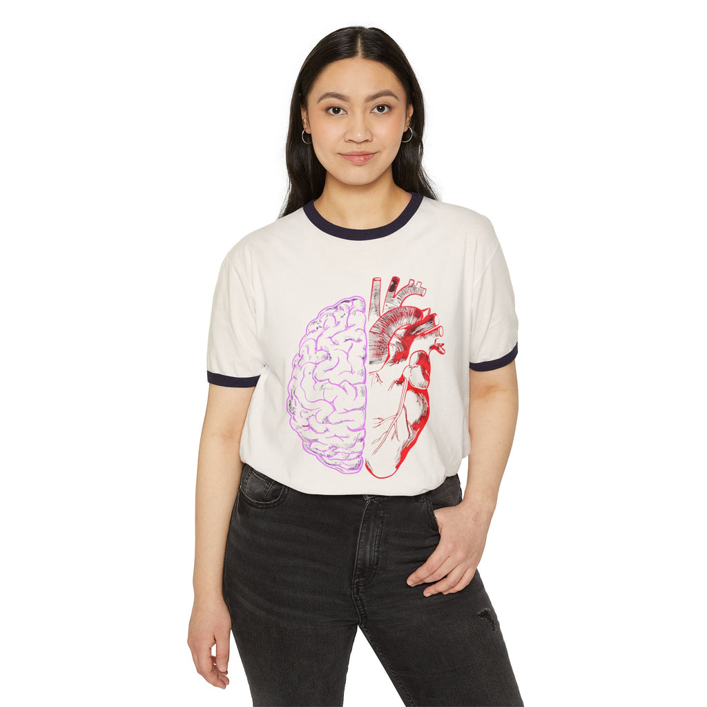 Heart & Brain Ringer Tee