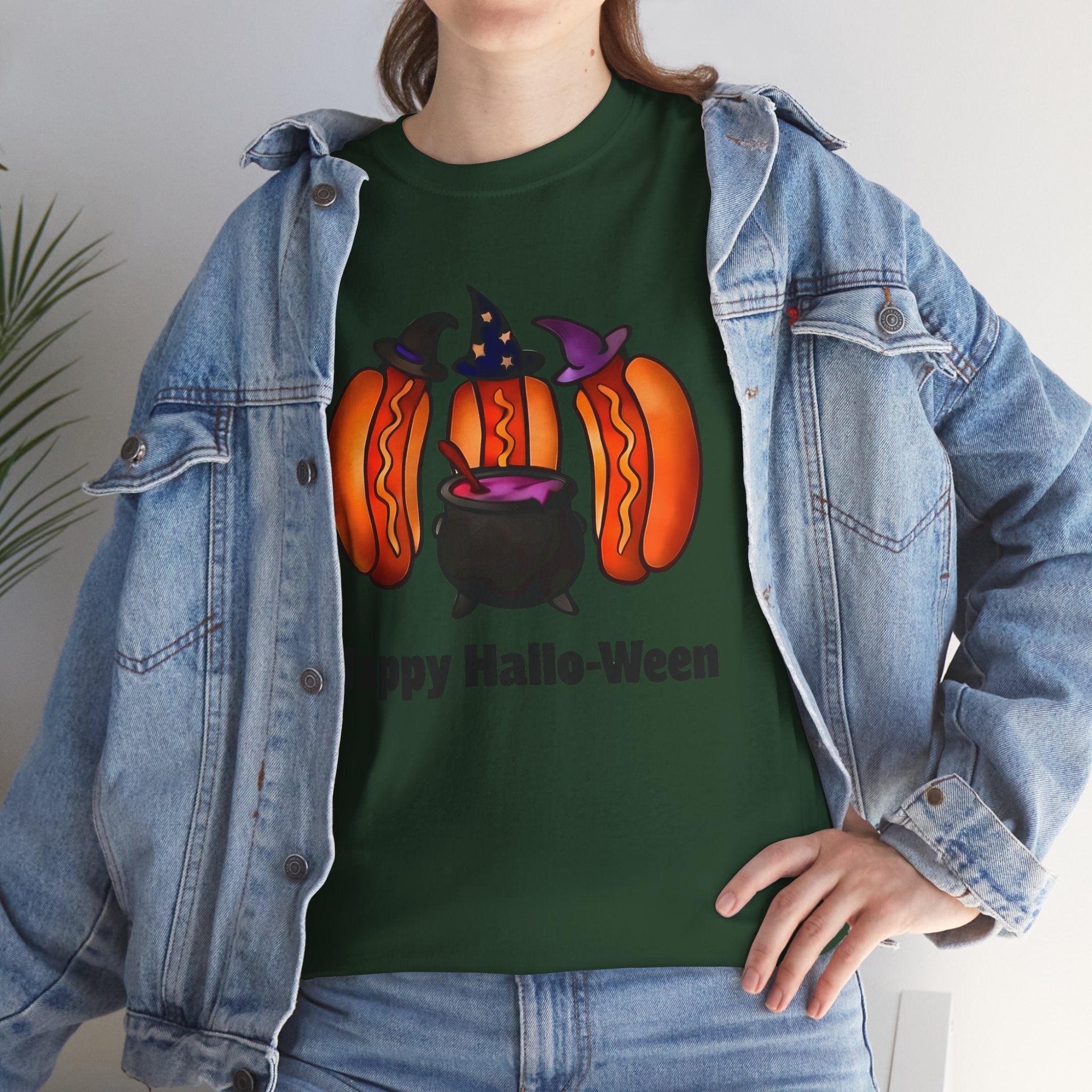 "Happy Hallo-Ween" Hotdog Witches Tee