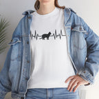 Black Cat Heartbeat Tee