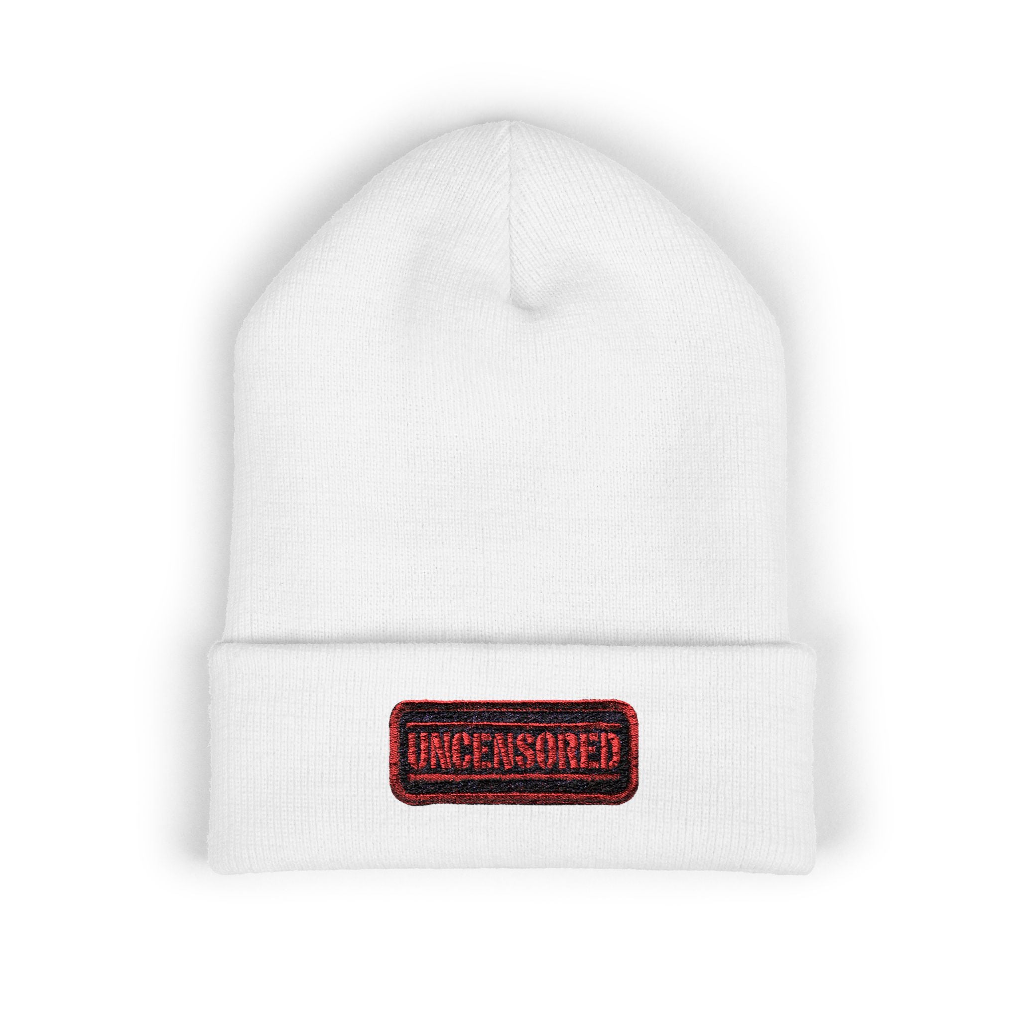 Classic Cuffed Beanie with Uncensored Embroidered Design