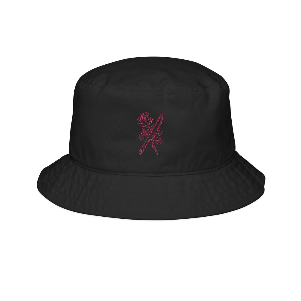 Rose & Knife Embroidered Bucket Hat