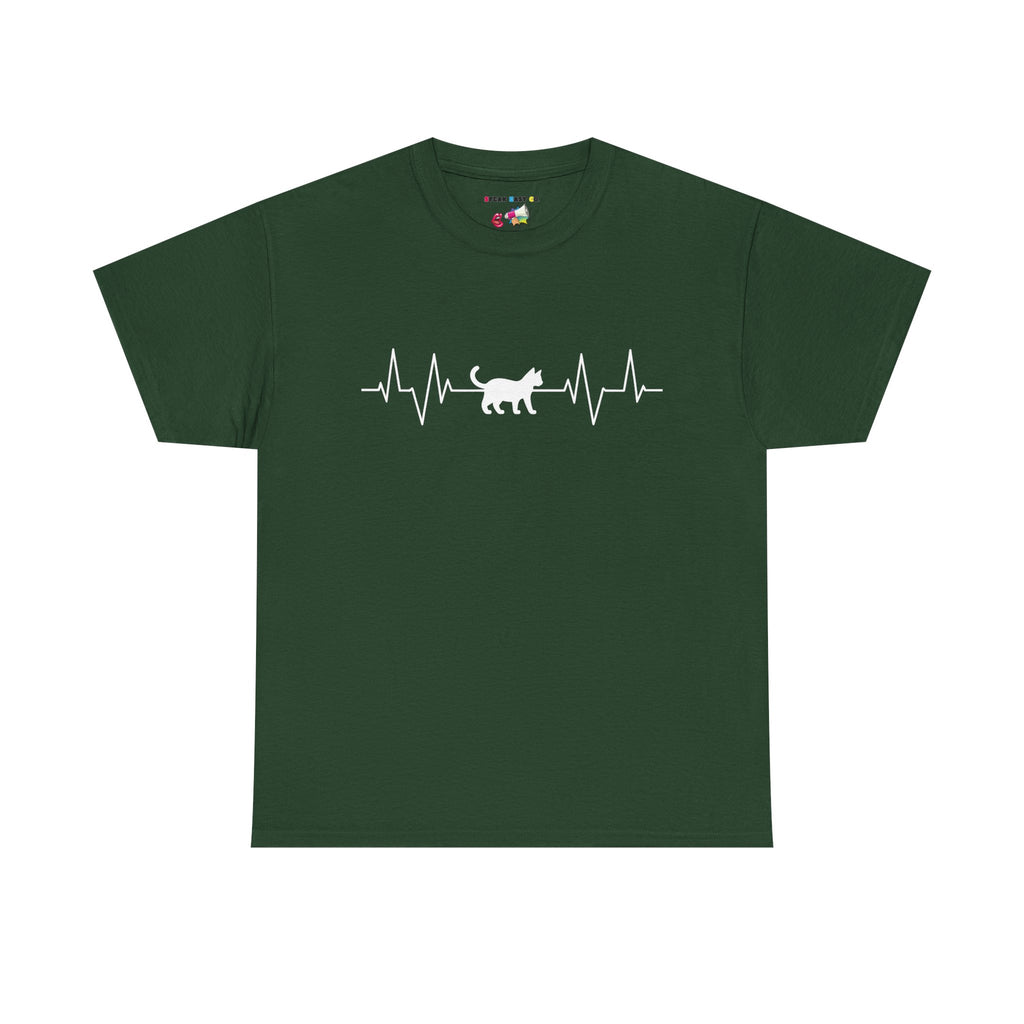 White Cat Heartbeat Tee