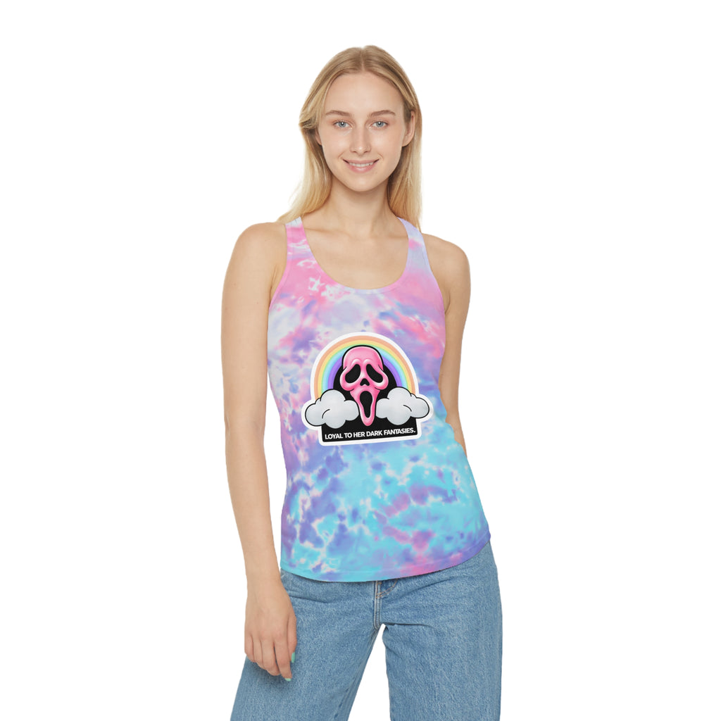 Ghostface Tie Dye Racerback Tank Top