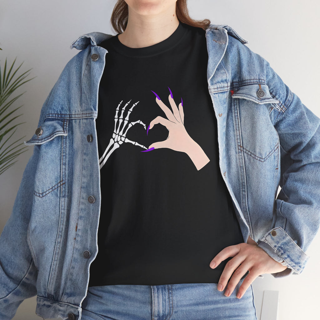 Skeleton Hand Heart Tee