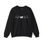 White Cat Heartbeat Crewneck Sweatshirt
