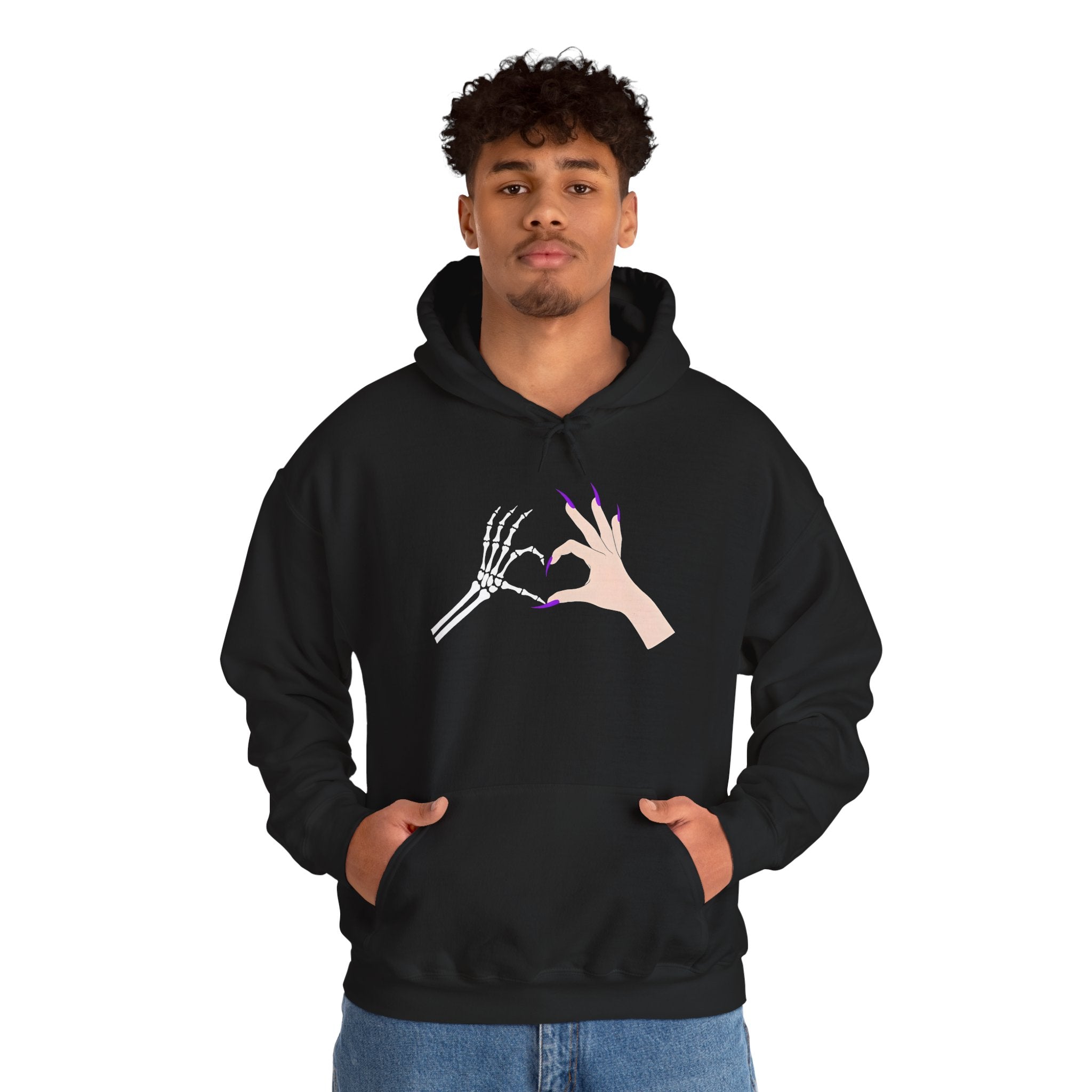 Skeleton Hand Heart Hoodie