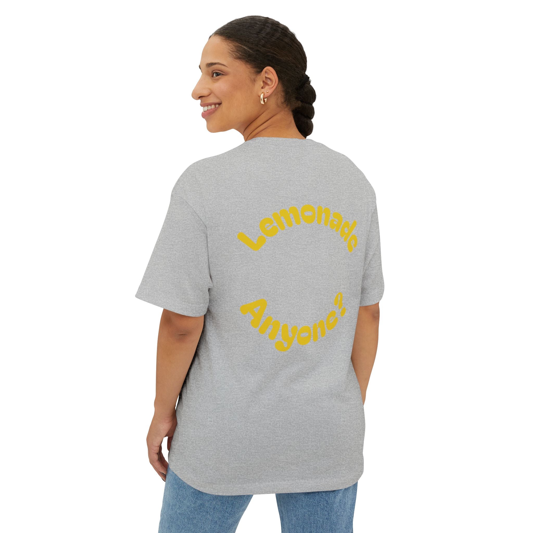Humorous Oversized Tee - Squeeze Me, Lemonade Anyone?