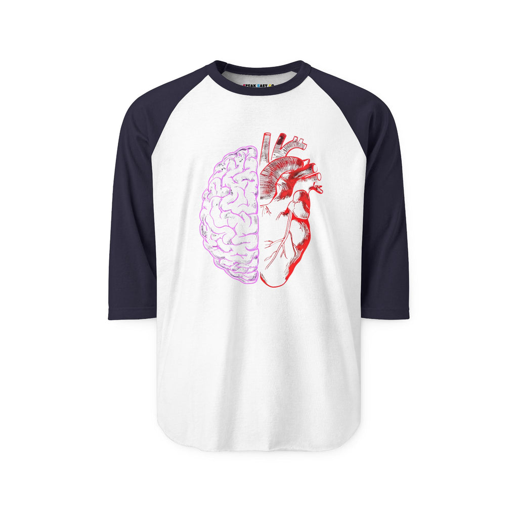 Heart & Brain 3/4th Sleeve Raglan Shirt