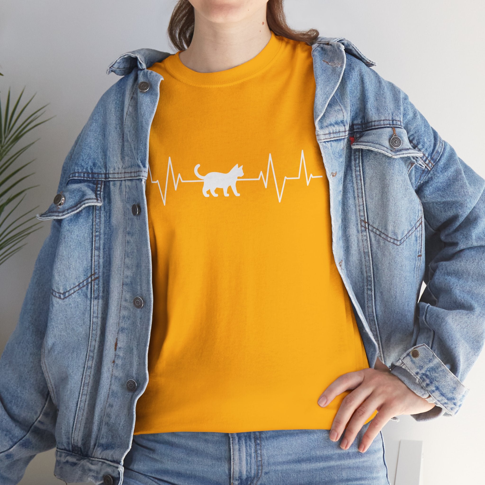 White Cat Heartbeat Tee