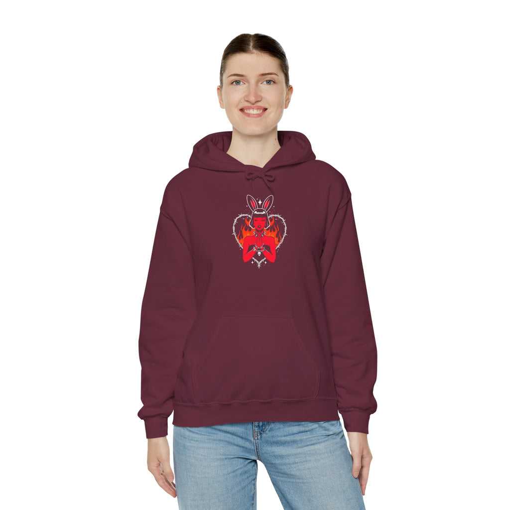 Edgy Bunny Heart Hoodie