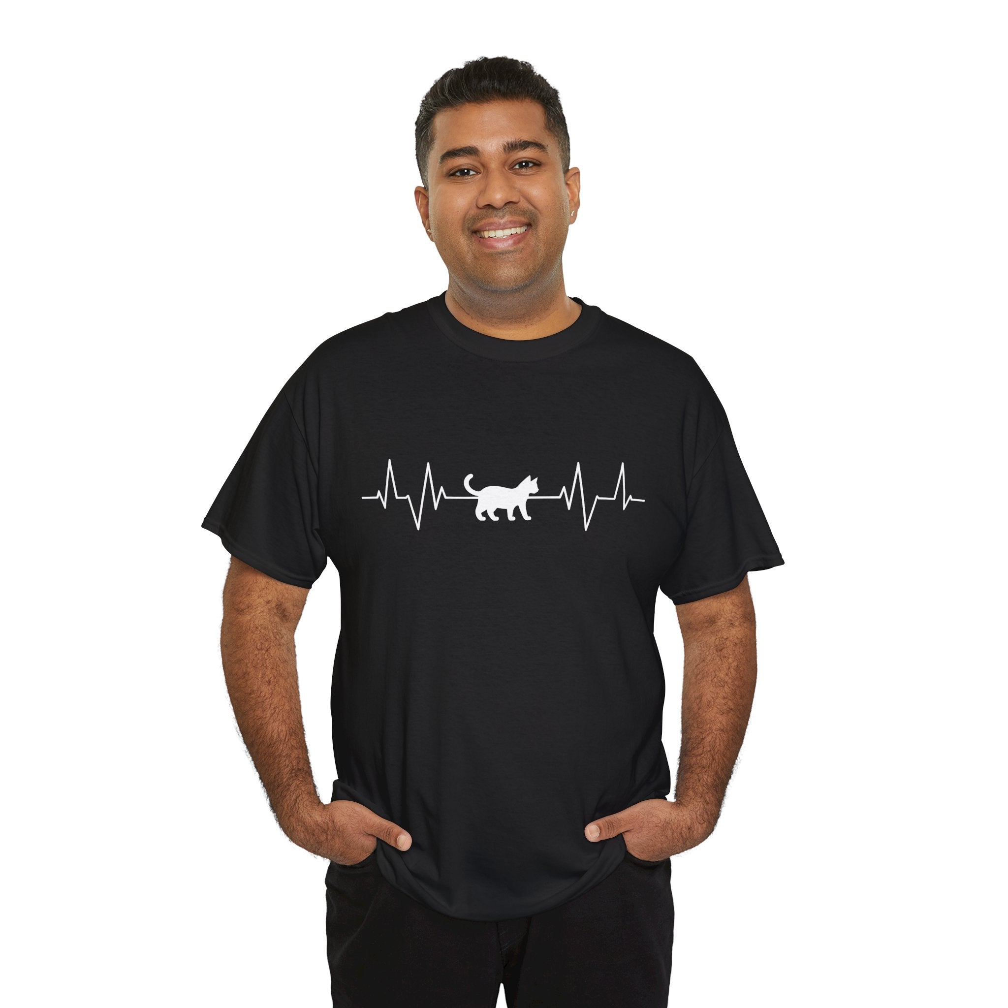 White Cat Heartbeat Tee
