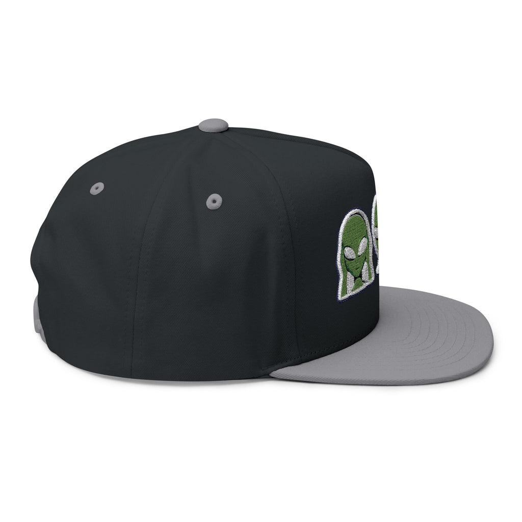 Alien Embroidered Flat Bill Cap