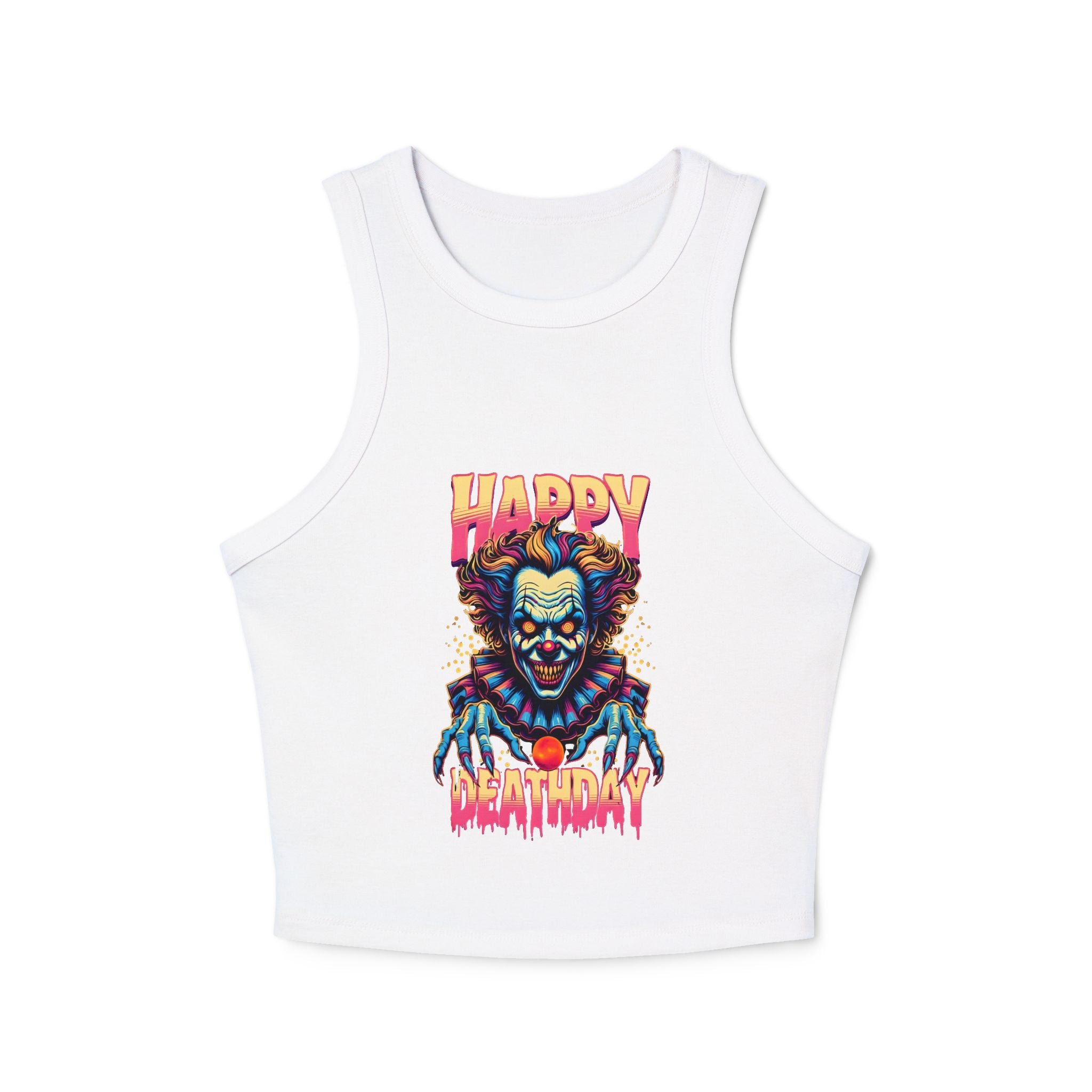 "Happy Deathday" Clown Cropped Tank