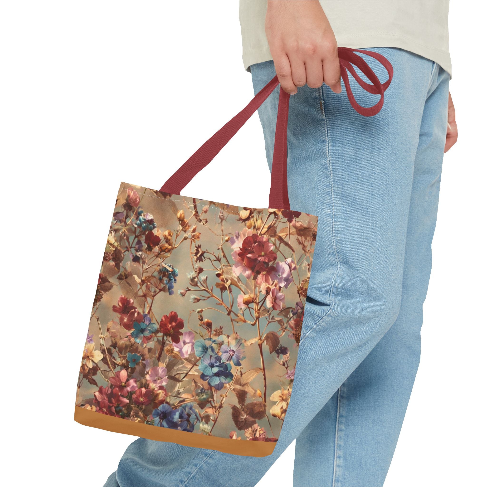 Floral Print Tote Bag