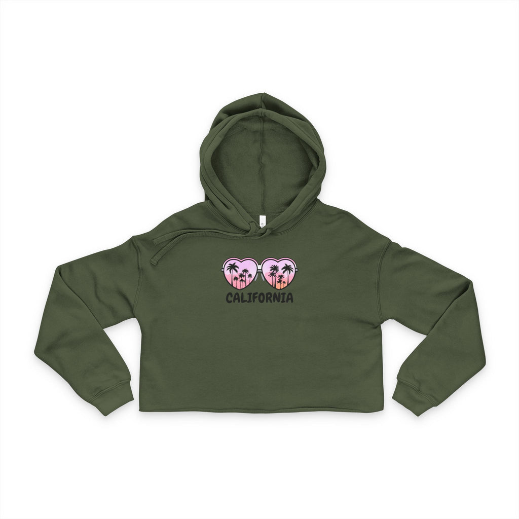 California Glasses Cropped Hoodie