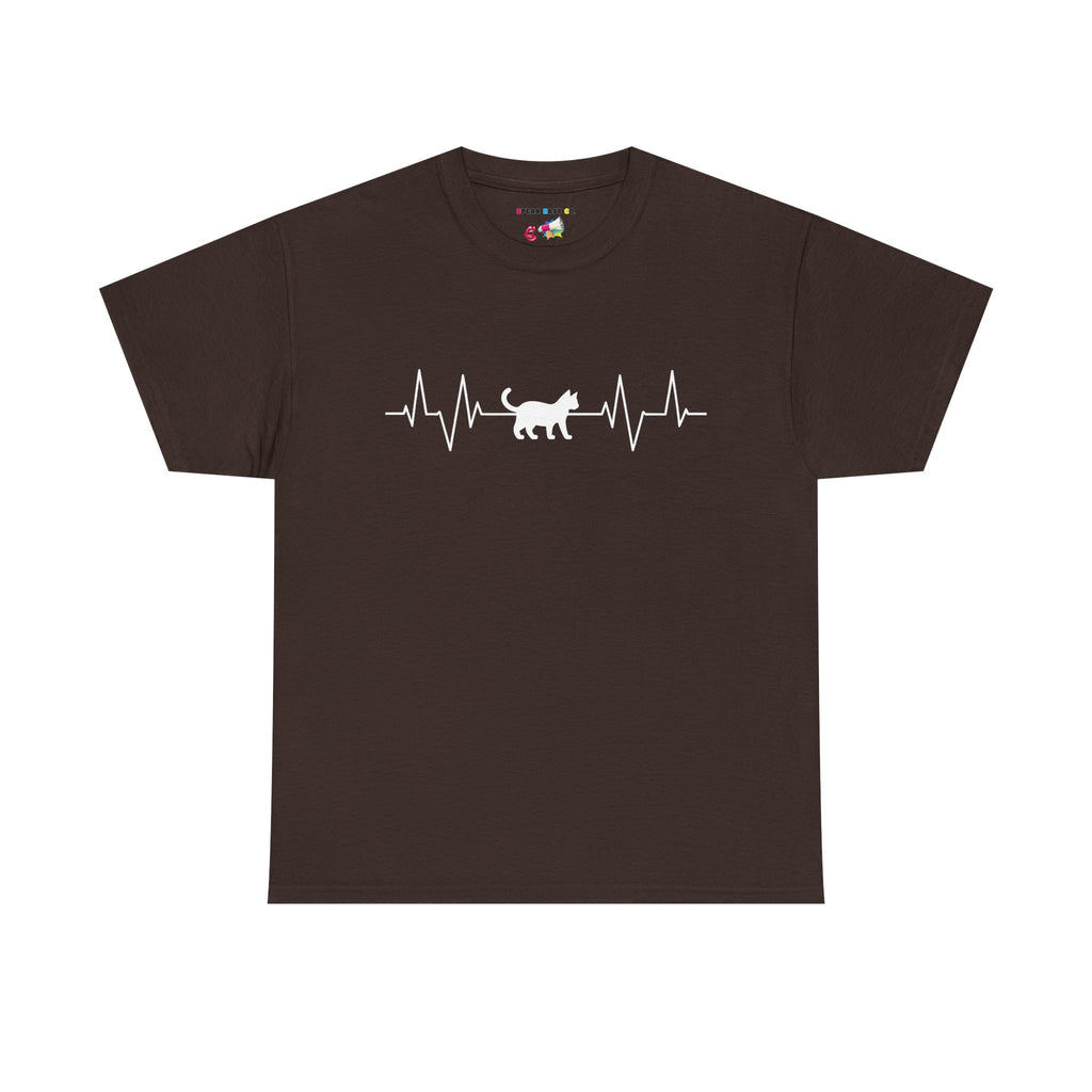 White Cat Heartbeat Tee