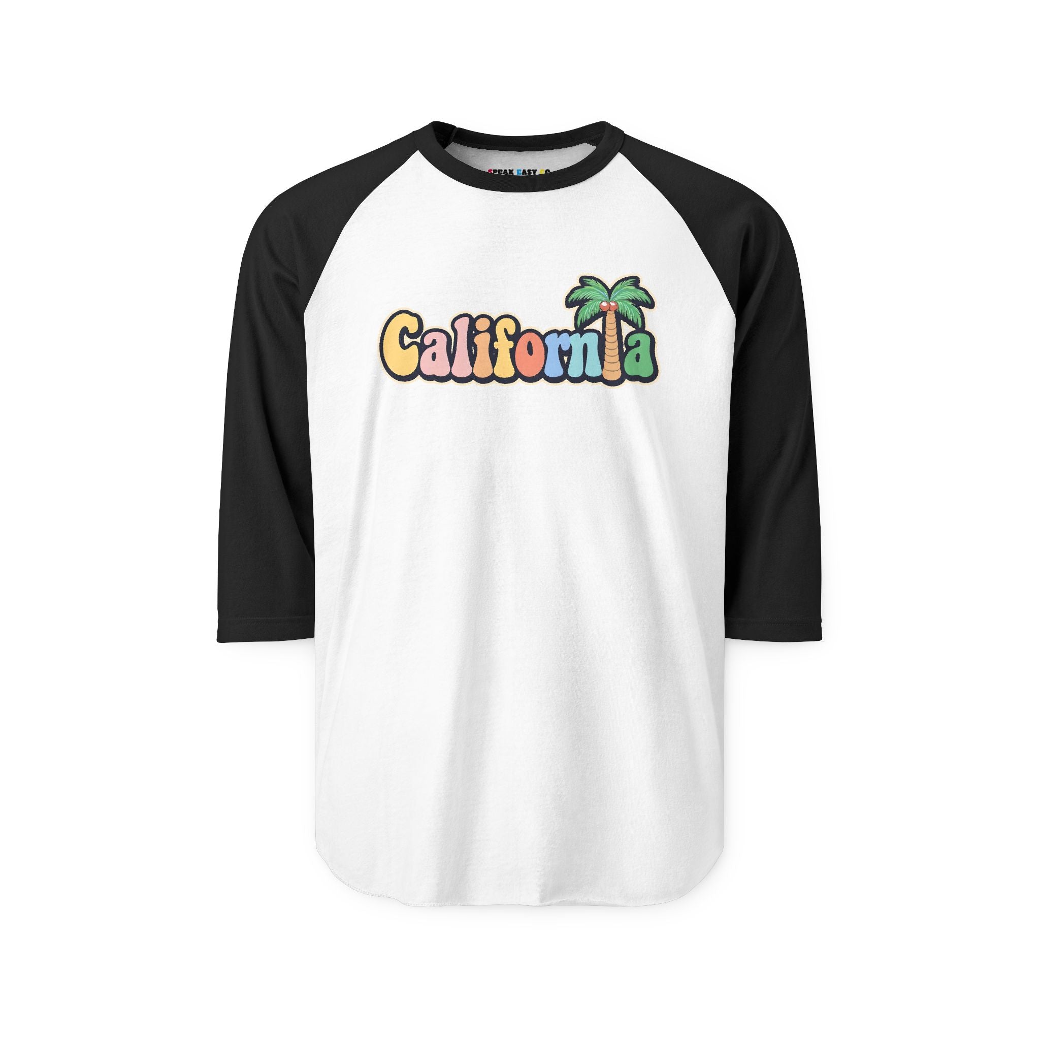 California Palm Tree 3/4th Sleeve Raglan Shirt