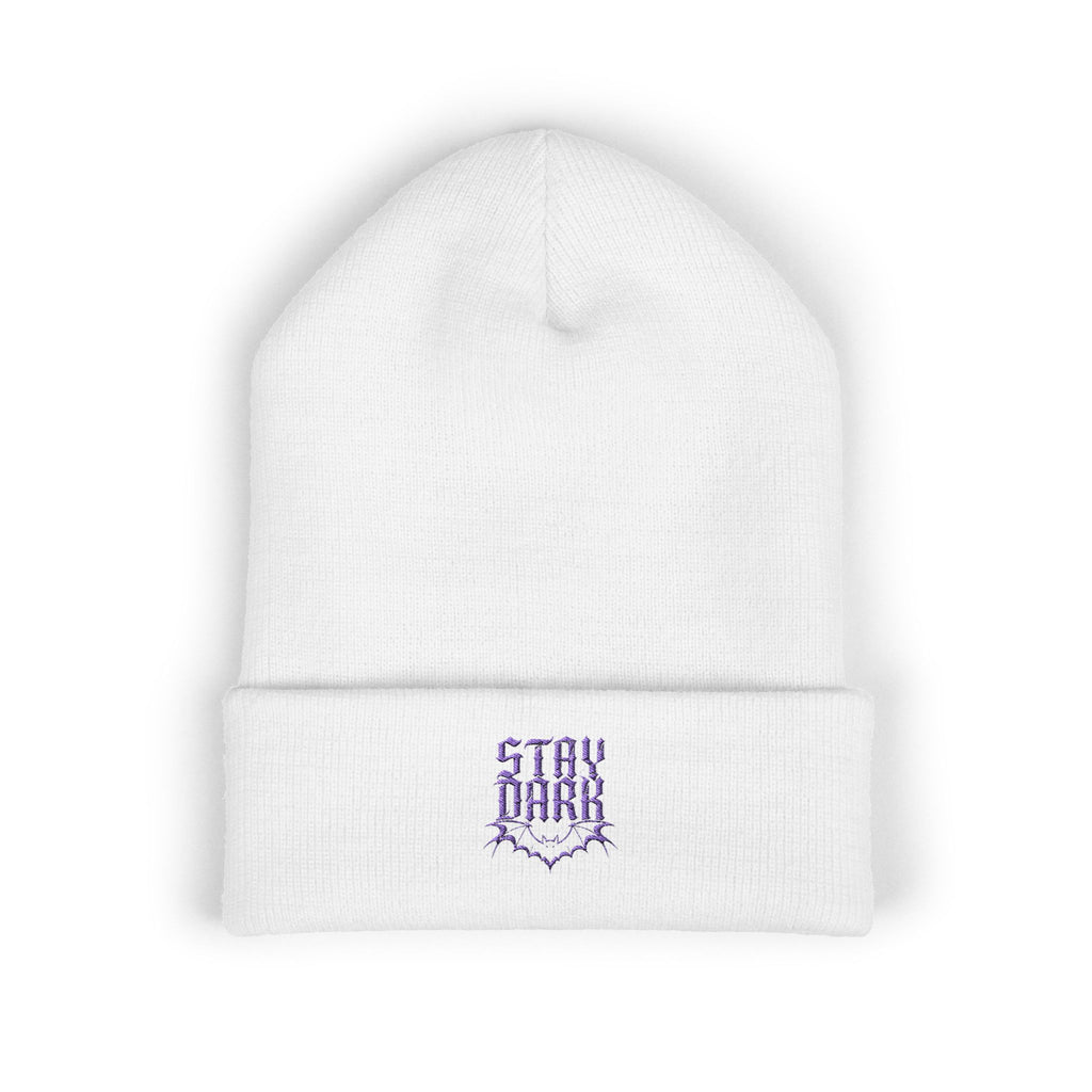 "Stay Dark" Embroidered Cuffed Beanie