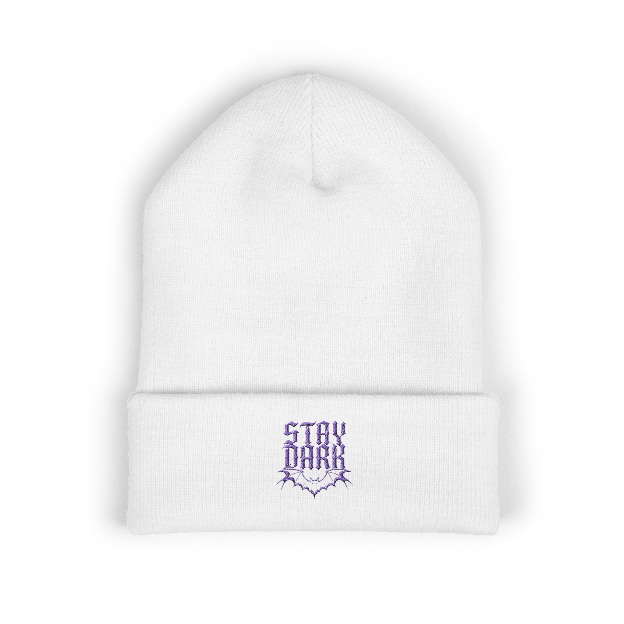 "Stay Dark" Embroidered Cuffed Beanie