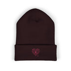 Spiderweb Heart Embroidered Cuffed Beanie