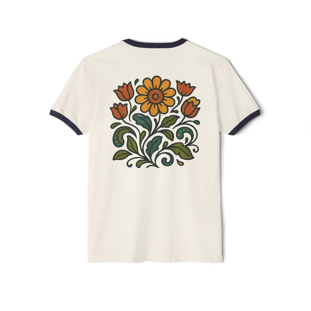 Retro Floral Ringer T-Shirt | Groovy