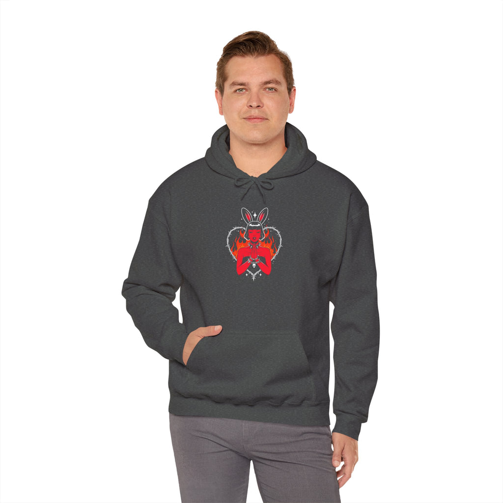 Edgy Bunny Heart Hoodie