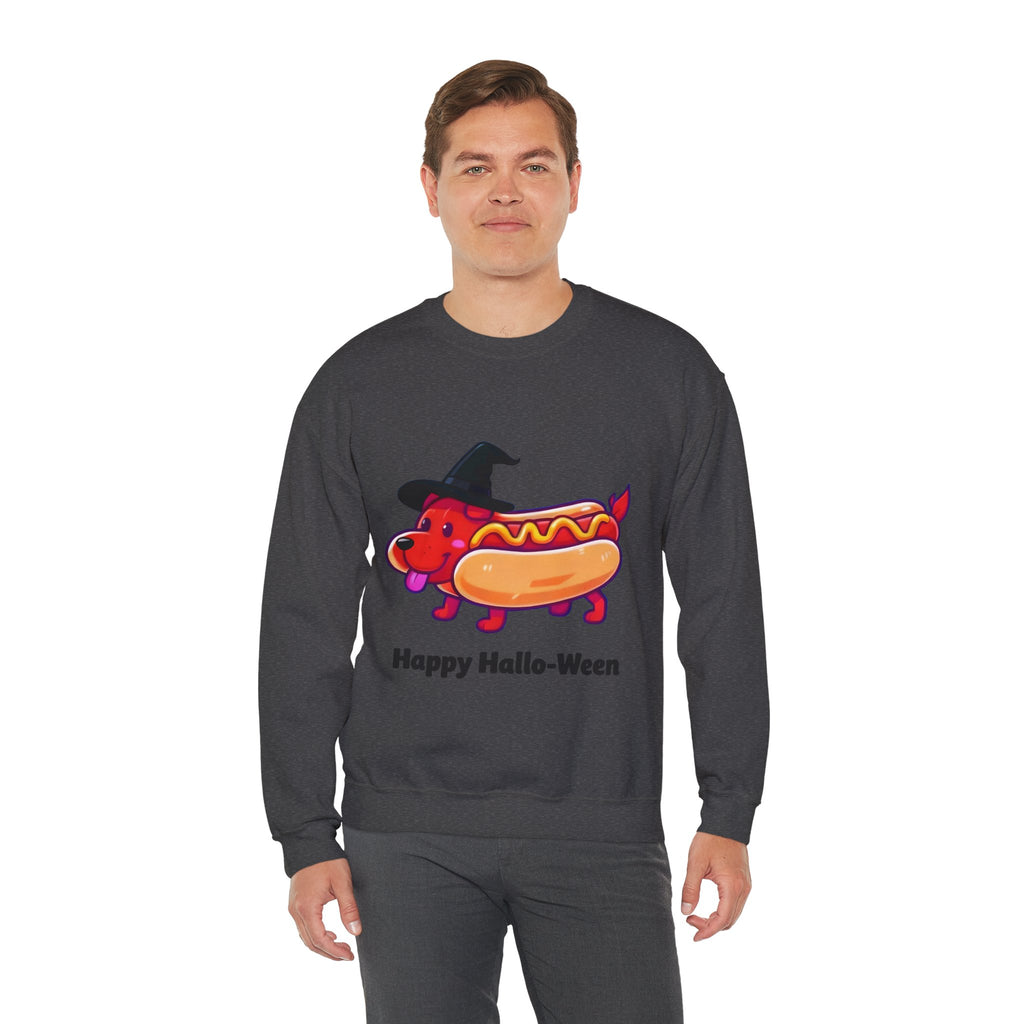 "Happy Hallo-Ween" Hotdog Costume Crewneck Sweatshirt