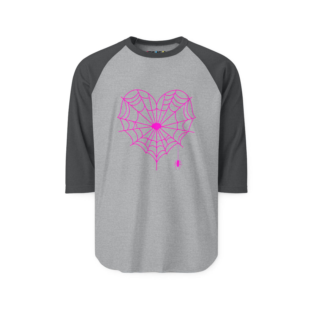 Spiderweb Heart 3/4th Sleeve Raglan Shirt