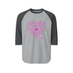 Spiderweb Heart 3/4th Sleeve Raglan Shirt