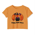 "Happy Hallo-Ween" Hotdog Witches Cropped Tee