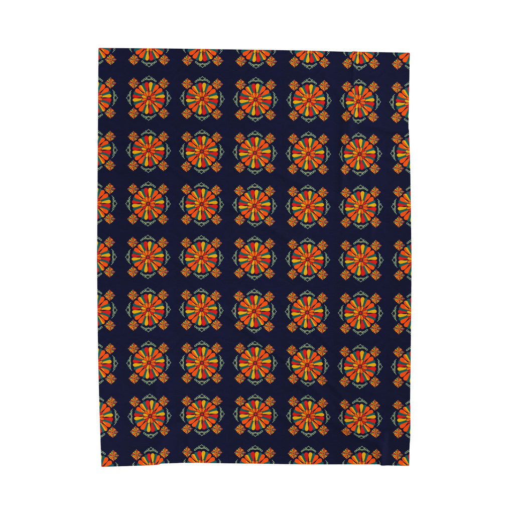 Geometric Design Velveteen Plush Blanket