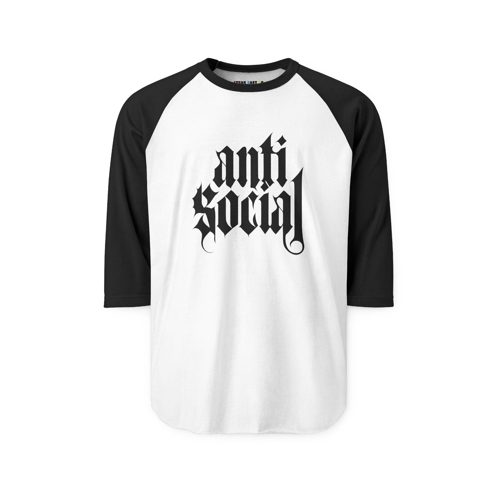Anti-Social Three-Quarter Sleeve Raglan Shirt