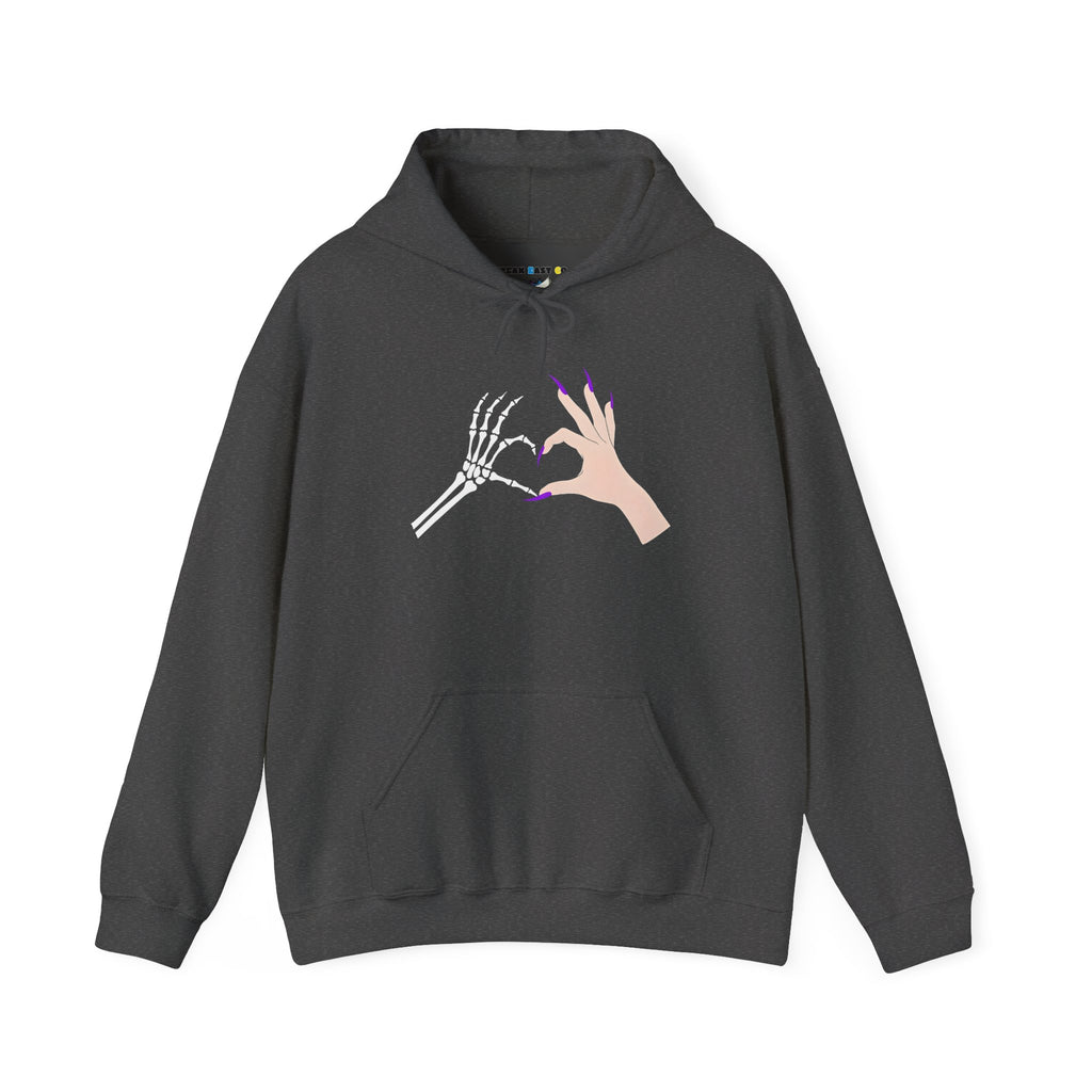 Skeleton Hand Heart Hoodie