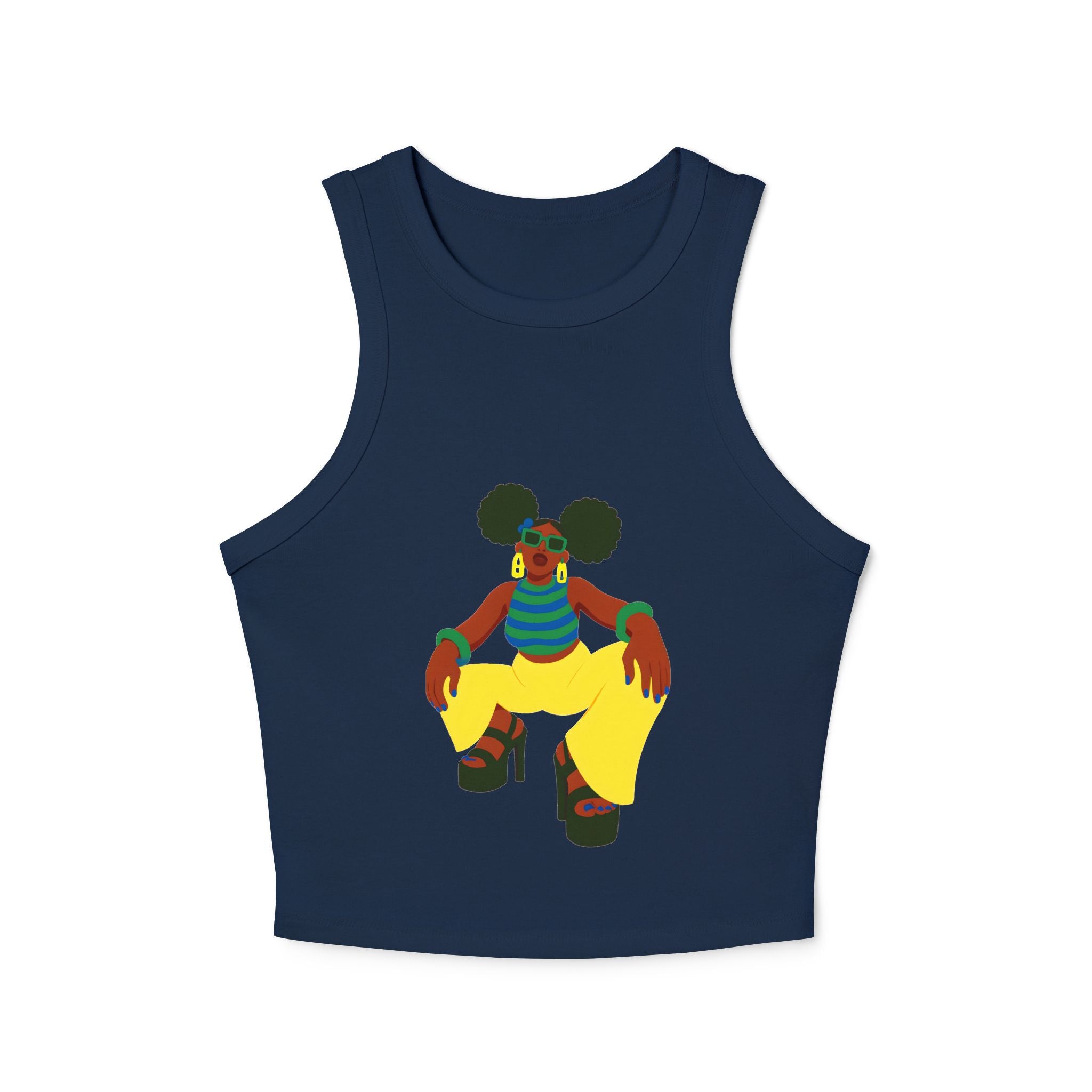 Afro Puffs Racer Tank