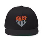Baby Girl Flat Bill Cap with Embroidery