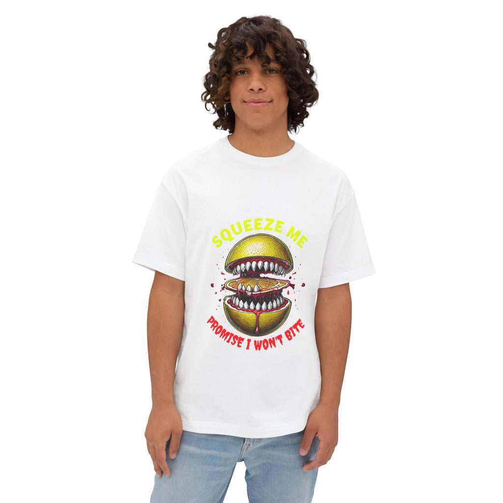 Humorous Oversized Tee - Squeeze Me, Lemonade Anyone?