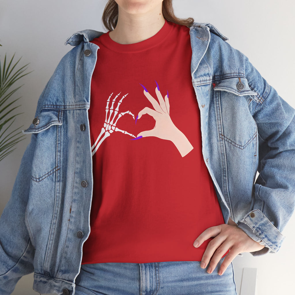 Skeleton Hand Heart Tee