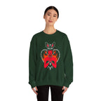 Edgy Bunny Heart Crewneck Sweatshirt