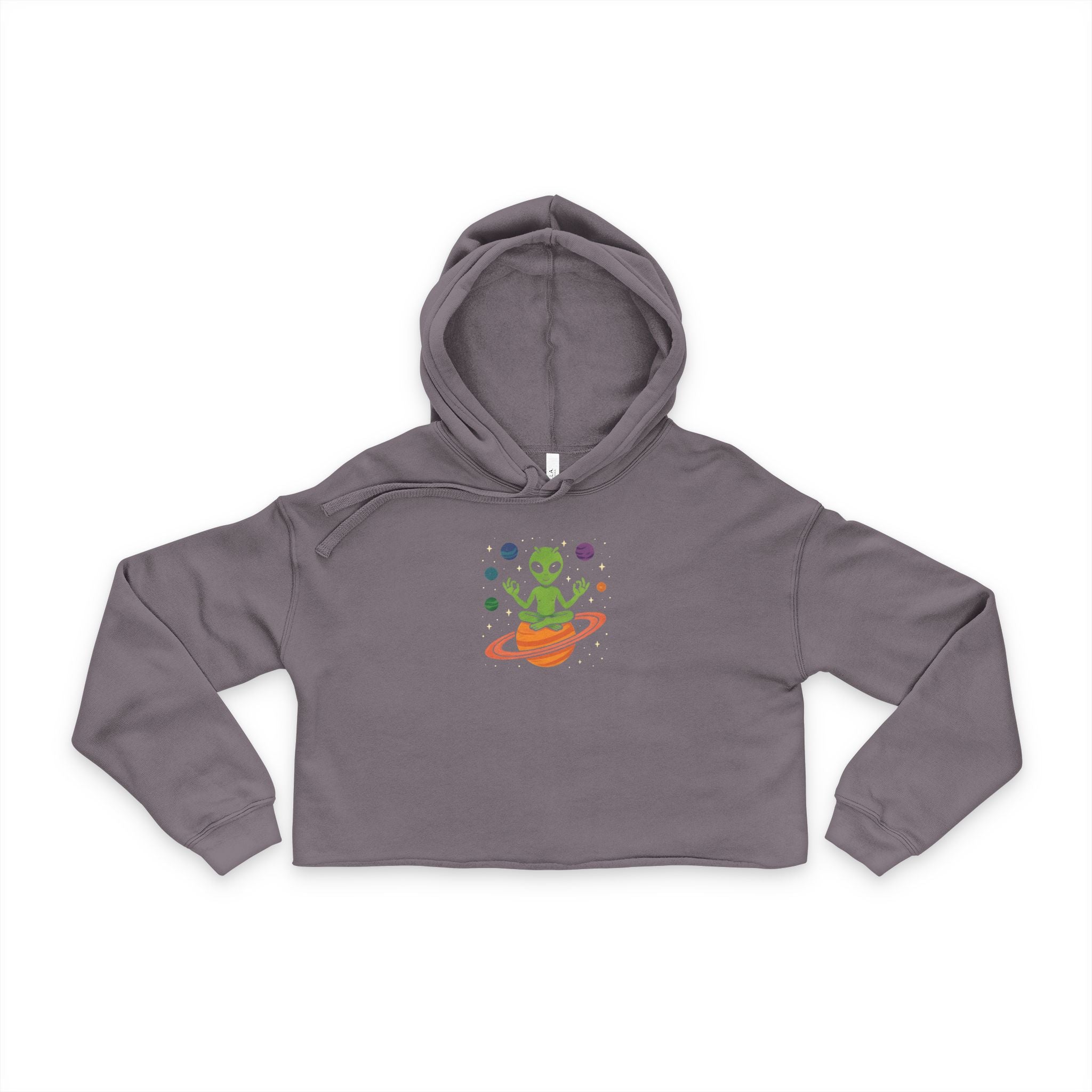 Galactic Alien Cropped Hoodie
