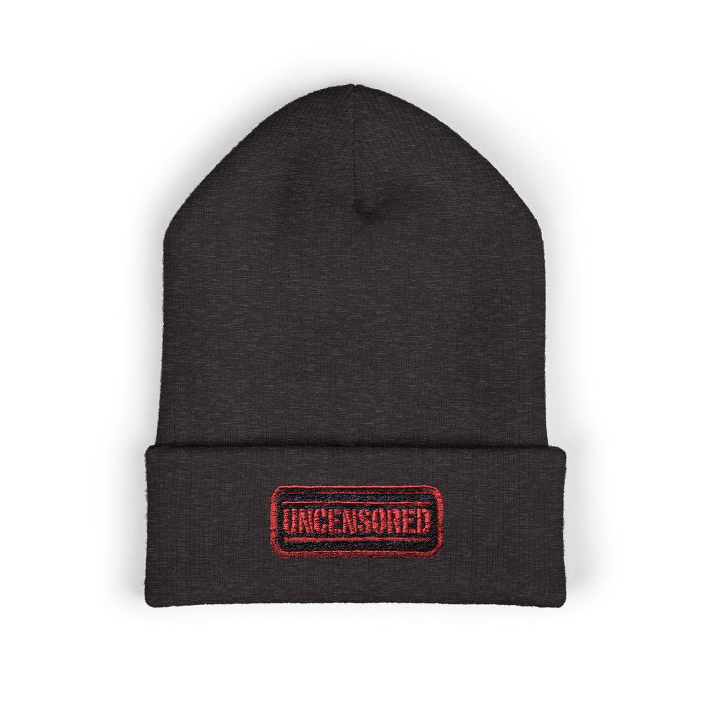 Classic Cuffed Beanie with Uncensored Embroidered Design