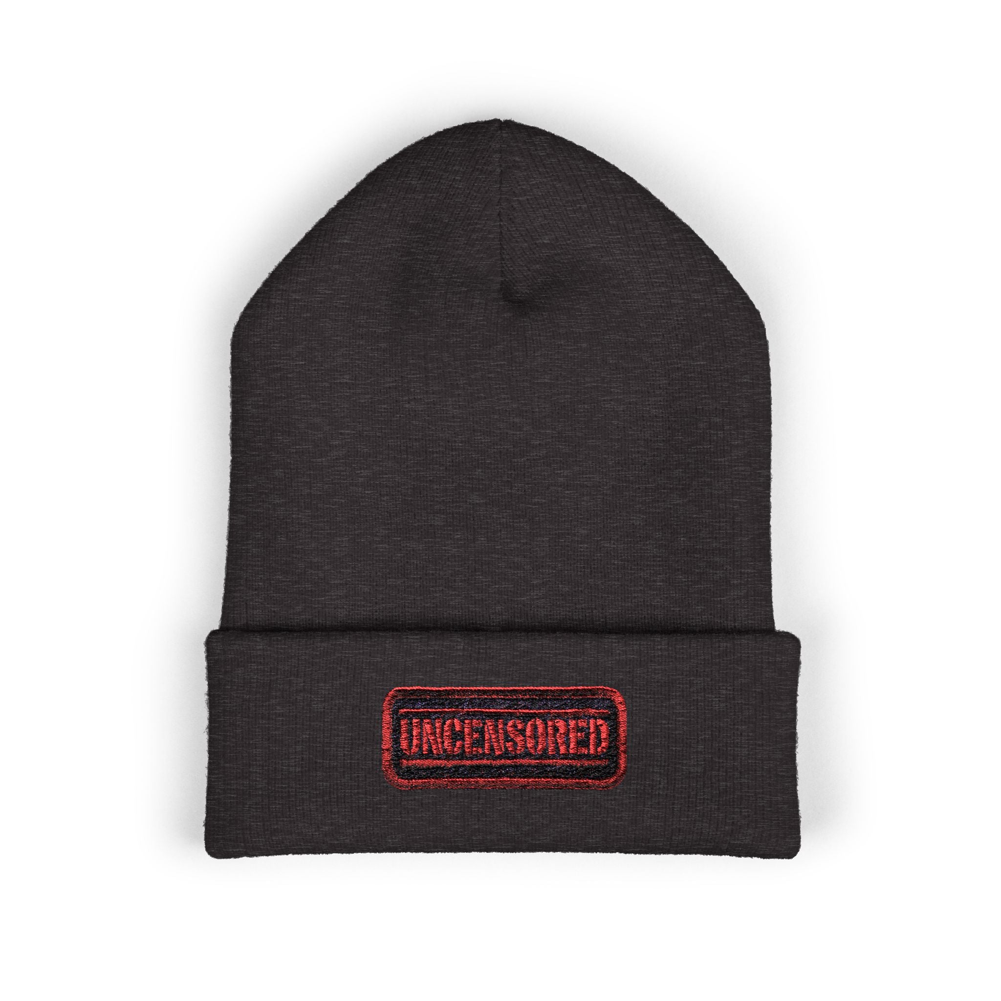 Classic Cuffed Beanie with Uncensored Embroidered Design
