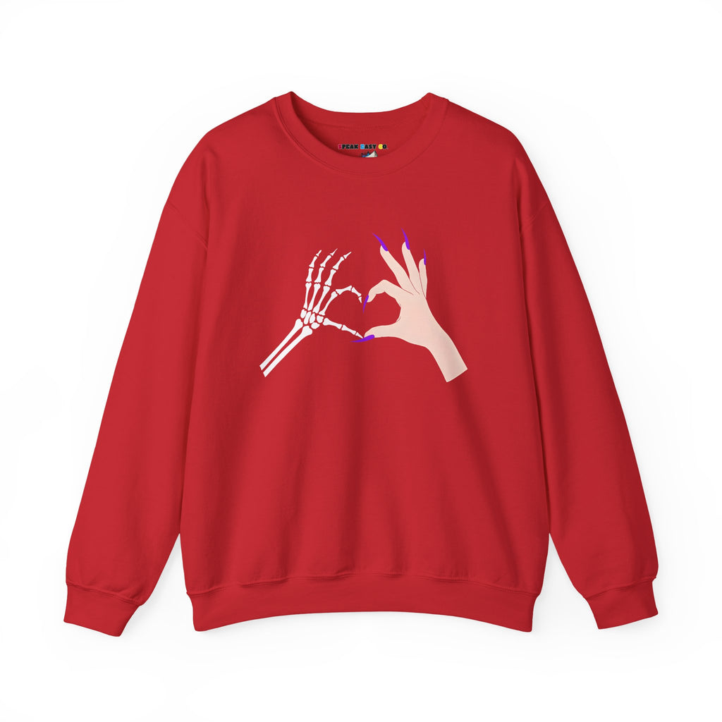 Skeleton Hand Heart Crewneck Sweatshirt