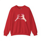 Skeleton Hand Heart Crewneck Sweatshirt