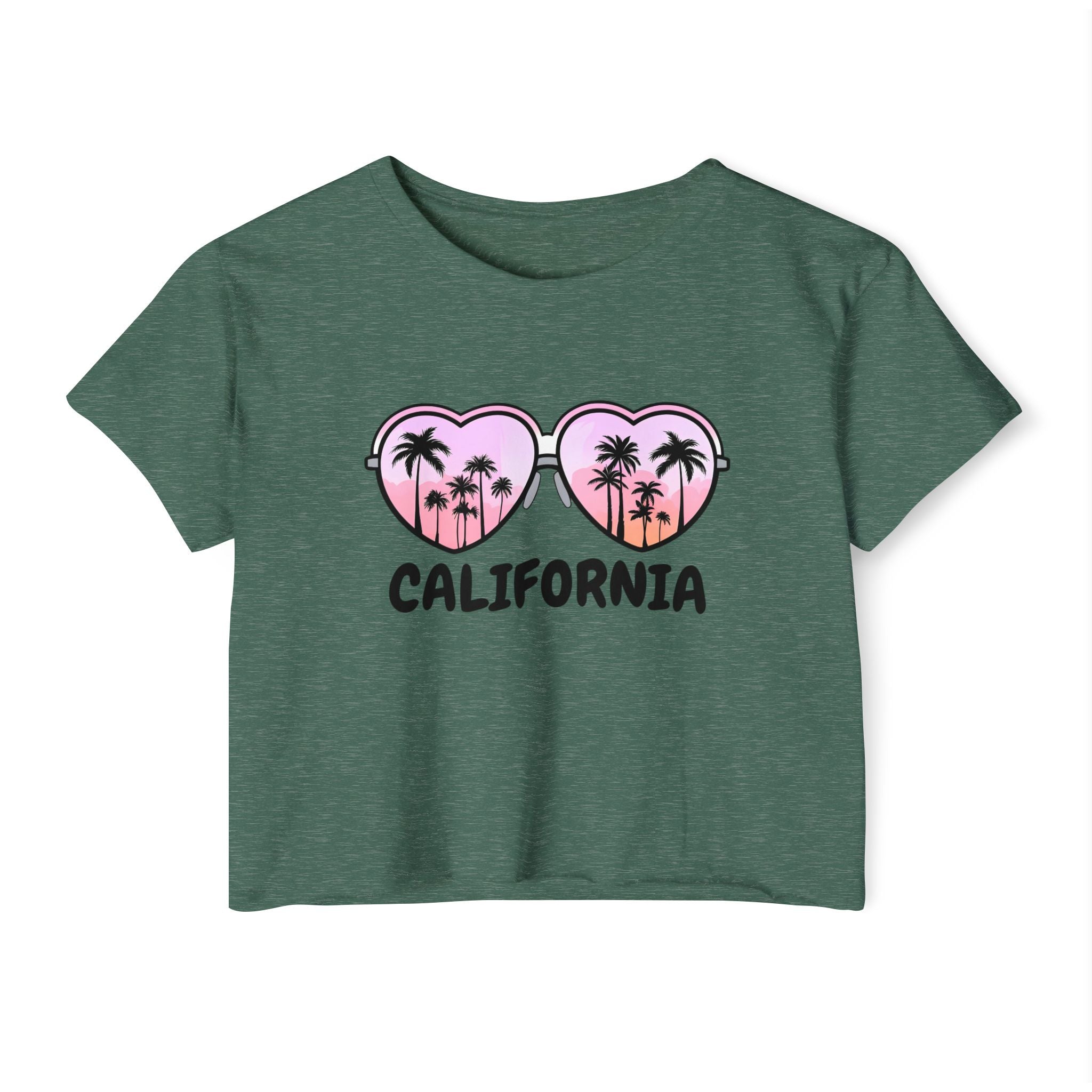California Glasses Cropped Tee